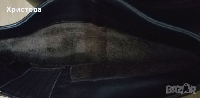 Тъмно кафяви ботуши с ток, 40, снимка 6 - Дамски ботуши - 35404036