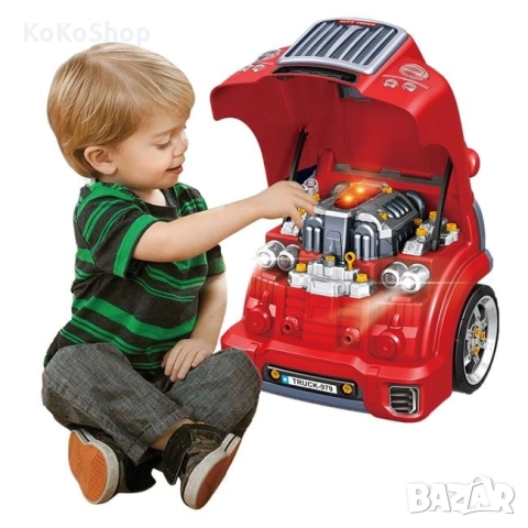 Детски камион работилница с инструменти/камион работилница, снимка 2 - Коли, камиони, мотори, писти - 52286258