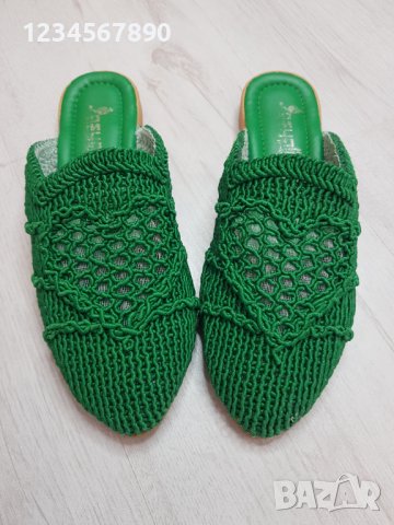 Нов модел плетени чехли , снимка 5 - Чехли - 40529893