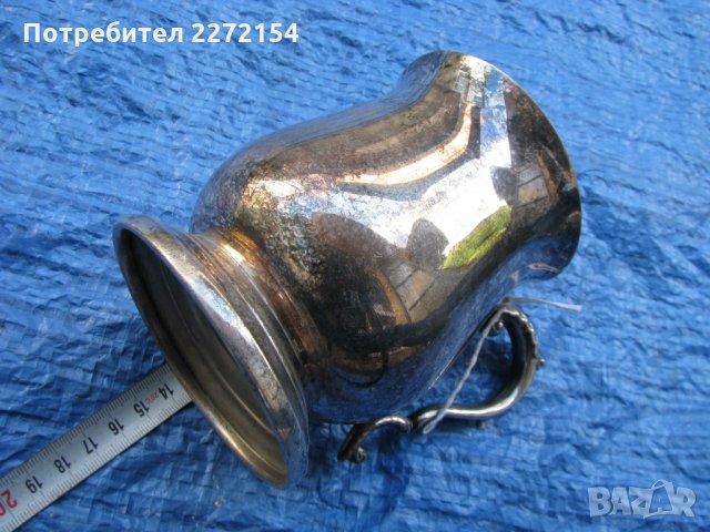 Посребрена чаша халба-2, снимка 4 - Антикварни и старинни предмети - 28527256