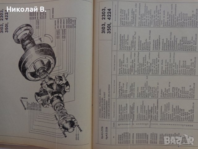 Книга каталог Детайли автомобил КрАЗ 255Б, 255В на Руски, Английски, Немски език формат А4, снимка 9 - Специализирана литература - 39338046