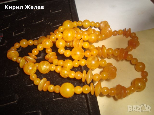 СТАРА КЕХЛИБАРЕНА ОГЪРЛИЦА ТОПЕН КЕХЛИБАР КАТАЛИН 23570, снимка 5 - Антикварни и старинни предмети - 33343777