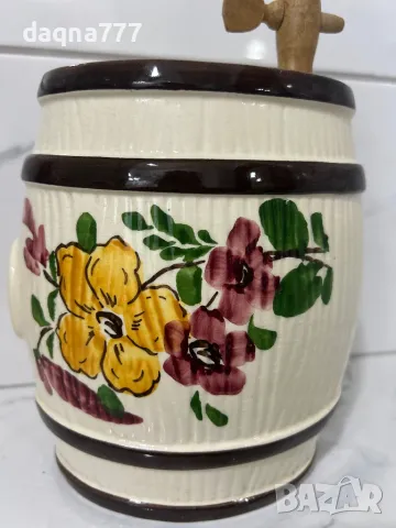 Ръчно Handarbeit Порцеланово буре за уиски  Германия от 70-те години , снимка 3 - Антикварни и старинни предмети - 49526280