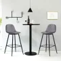 ПРОМОЦИЯ Високи бар столове с дамаска от висококачествена PU кожа, к-кт от 2 бр C-UDC061GY, снимка 4