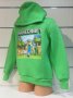 Нов детски суичър в зелен цвят с дигитален печат MINECRAFT, снимка 3