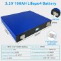  Lifepo4 100ah 3.2v Литиево-железен фосфатен акумулатор лифе липо лиион, снимка 1