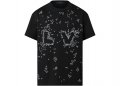 LOUIS VUITTON LV Black Spread Embroidered Logo Мъжка Тениска size S, снимка 1