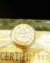 Позлатена с 24 карата злато монета 100 куруша 1856 г със сертификат, снимка 6