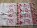 Стара кърпа,ръчна бродерия и ръчно плетена дантела, снимка 2