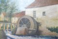 стара картина от 1938г."Старата воденица", снимка 4