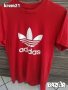 Adidas Trefoil мъжка  червена тениска номер s., снимка 1 - Тениски - 37316042