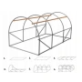 Компактна бяла оранжерия - професионална защита и идеални условия за вашите култури - 3 х 2 х 2м, снимка 9