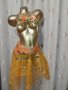  Шал / пола/и бюстие със златни парички за ориенталски танци / кючек/, снимка 1 - Корсети, бюстиета, топове - 43048897