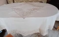 Покривка за кръгла маса с бродерия, снимка 4