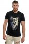 Нова мъжка тениска с дигитален печат Вълк - Звезди, Серия вълци, снимка 3