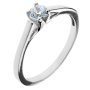 Класически сребърен годежен пръстен сребро проба 925 с цирконий, снимка 1 - Пръстени - 43172507