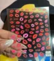 3D Уста устни целувка целувки kiss самозалепващи лепенки ваденки слайдер за нокти маникюр декорация, снимка 2