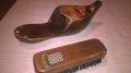 bretagne-дървена обувка и четка-22х8х6см-внос франция, снимка 4