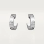 CARTIER Love Silver Hoop 2 Diamonds Small Model Дамски Обеци, снимка 8