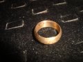 БЛЕСТЯЩА ПОЗЛАТЕНА БРОНЗОВА СТАРА ХАЛКА ПРЪСТЕН с ПЕЧАТИ 14К 585 РЪЧНА ИЗРАБОТКА за КОЛЕКЦИЯ 19690, снимка 9