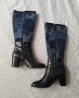 Нови ботуши естествена кожа тъмно сини 38 размер, снимка 3