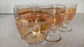 Ретро ракиени чаши, калиево стъкло, столче, 6 бр, 50 мл, снимка 3