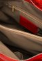 Червена велурена чанта с плетен дизайн, снимка 4