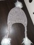 Разкошна дамска ръчно плетена зимна шапка с помпони, снимка 2