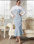 Елеганта дамска рокля +колан , снимка 1 - Рокли - 43070080