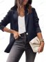 Ново дамско едноцветно ежедневно сако с дълъг ръкав, 8цвята - 023, снимка 2