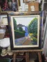 Масло на платно. Подписана испанска картина. Стилна рамка с размери от снимките. Цена 100 лв. Пълен , снимка 1