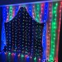 Коледна завеса от лампички / различни цветове / 320лед светлини , снимка 2