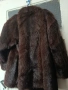 Луксозно кожено палто естествен косъм - размер L/XL, снимка 4