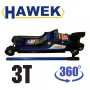 Нископрофилен крик крокодил 3 тона 85 - 380 мм с въртяща дръжка на 360° HAWEK, снимка 1