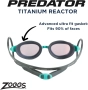 Унисекс очила за плуване Zoggs, сиви/тюркоазени/титаниеви, Reactor, снимка 3