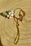 Синджир с висулка, четирилистна детелина , снимка 1 - Колиета, медальони, синджири - 33623618