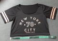 L/XL къса блузка/кроп топ с надпис NY City, снимка 8