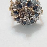 Руски златен пръстен с брилянти, снимка 3 - Пръстени - 40218892