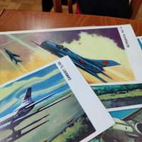 Колекция от 28 картички на съветски самолети и вертолети, снимка 13 - Антикварни и старинни предмети - 40310300