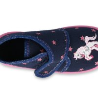 Befado Honey Бебешки пантофки за момиче, Тъмносини с еднорог, снимка 3 - Бебешки обувки - 43671204