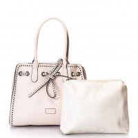 ПРОМО 🍊 PIERRE CARDIN 🍊 Кожена чанта в бледо розово 30x33x12 см нова с етикети, снимка 3 - Чанти - 35531760