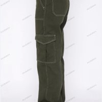 Модерен дамски пачуърк прав панталон с много джобове, 2цвята, снимка 11 - Панталони - 44014701
