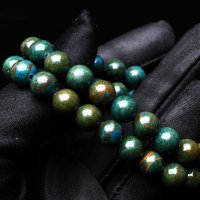 Гривни от синьо-зелен фениксов камък 8.4мм подходяща за подарък, снимка 3 - Гривни - 43774482