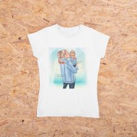 Тениски комплект за майка и дете Мама и аз еднакви, снимка 2 - Бодита за бебе - 33218446