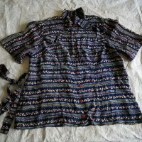 Дамска риза с къс ръкав естествена коприна, снимка 2 - Ризи - 37031462