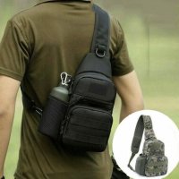 Мъжка чанта за гърди многофункционална+мрежест джоб за вода, снимка 5 - Чанти - 42945055