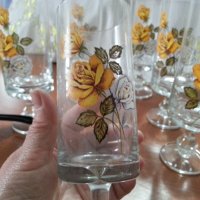 Ретро стъклени чаши , снимка 5 - Антикварни и старинни предмети - 40780674