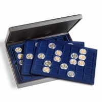 луксозна кутия с 3 броя табли за монети в капсули Presidio, снимка 3 - Нумизматика и бонистика - 28363977