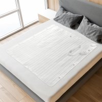  Lisheth Електрическо долно одеяло  120 * 135 см, бяло, може да се пере в пералня, снимка 1 - Олекотени завивки и одеяла - 43931218