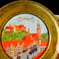 Бронзова чиния с изображение от Landshut,порцелан. , снимка 2 - Антикварни и старинни предмети - 26872592